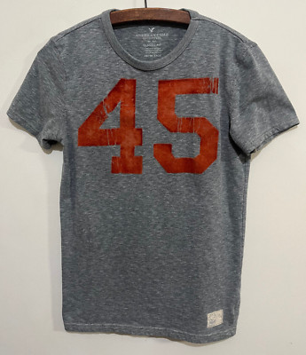 American Eagle Outfitters #45 Distressed Graphic T-Shirt XS 34'' Chest