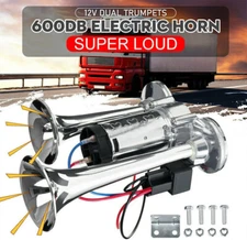 1000DB 12V Electric Trains Horns Air Train Horn Kit for Truck Car Super Loud 💎