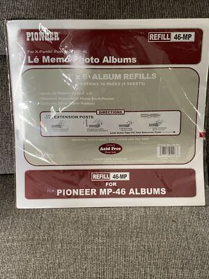 New Pioneer 4''x6'' Album Refill Pages for MP-46 Refill 5 Sheet Qty Available JAT1