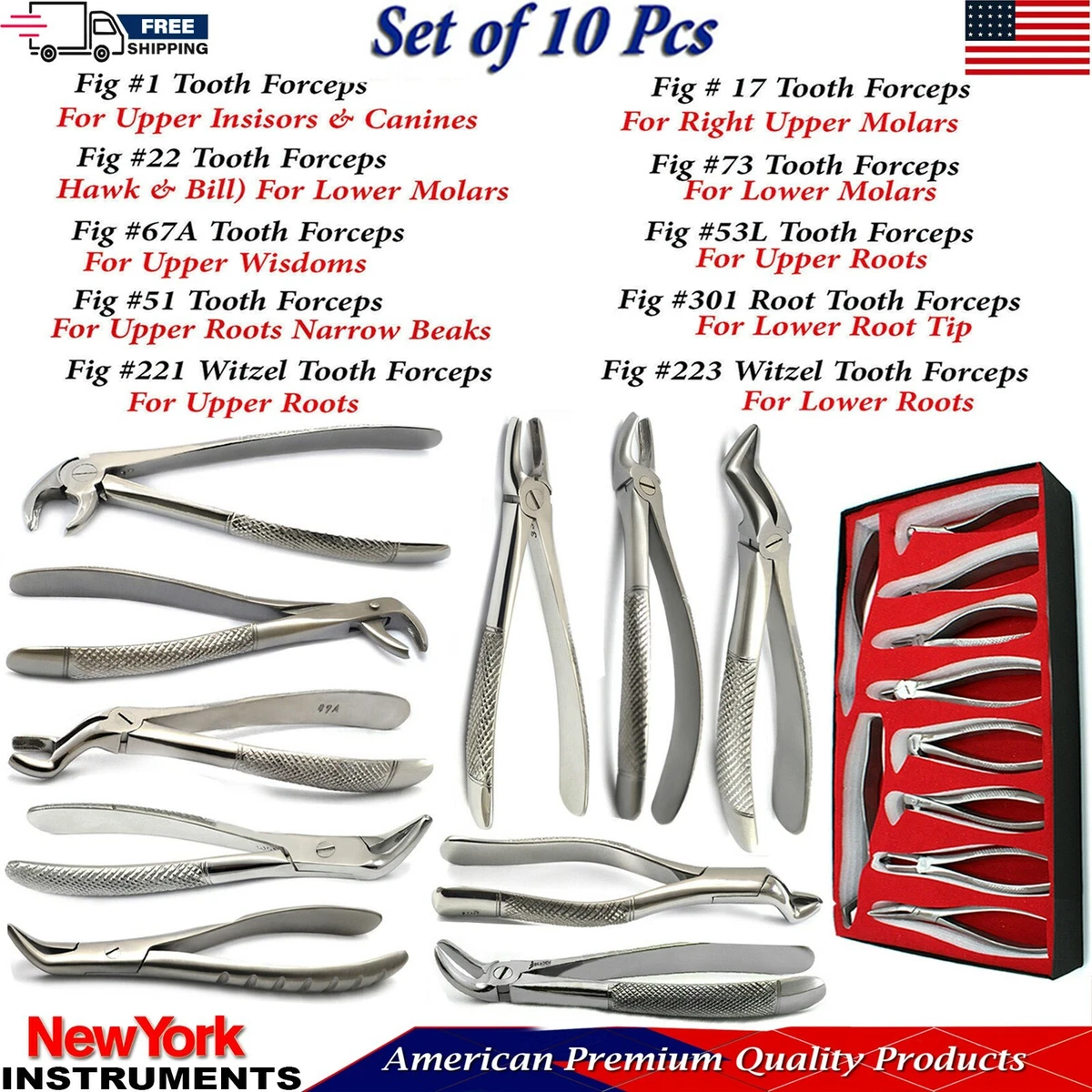 Dental Forceps Numbers