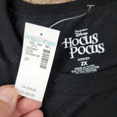 Hocus Pocus Squad Sanderson Sisters Shirt T-shirt Woman’s Size XXL New w/ Tags - 第 3/5 張圖片