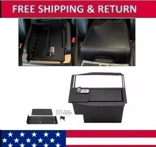 Full Floor Center Console Safe Storage For 15-20 F150/Raptors 17-22 F250 F350