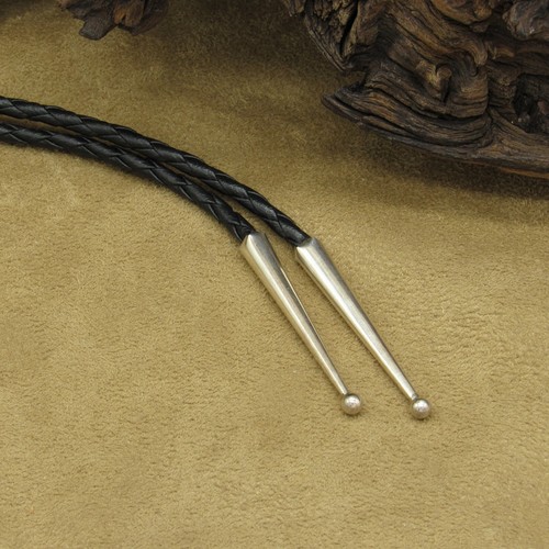 Sterling Silver and Turquoise Shadowbox Bear Paw Bolo Tie - Picture 7 of 7