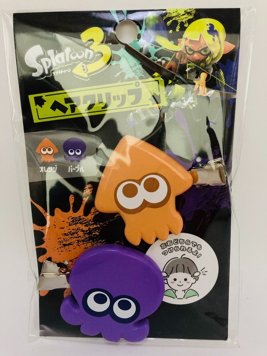 Splatoon 3 Hair Clips – 2-Piece Squid Design, 3 Styles (6 Colors Total), Officially Licensed From Japan 6 thumbnail image
