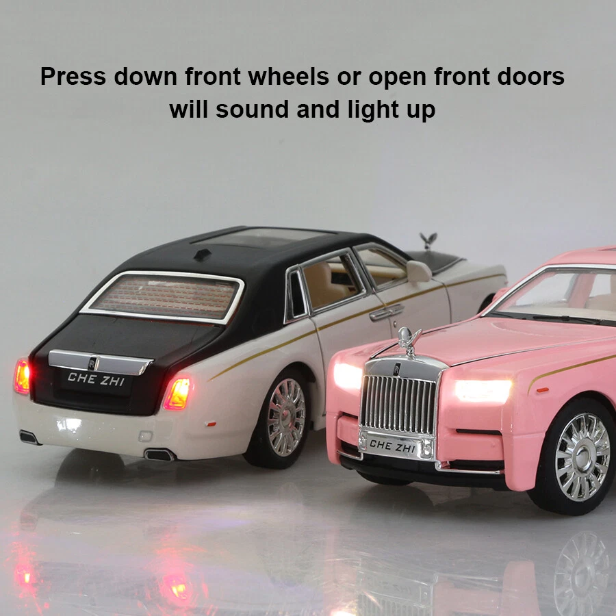 1/32 Scale Rolls-Royce Phantom Diecast Model Car Toy Collection Sound Light Gift - Image 4 of 4