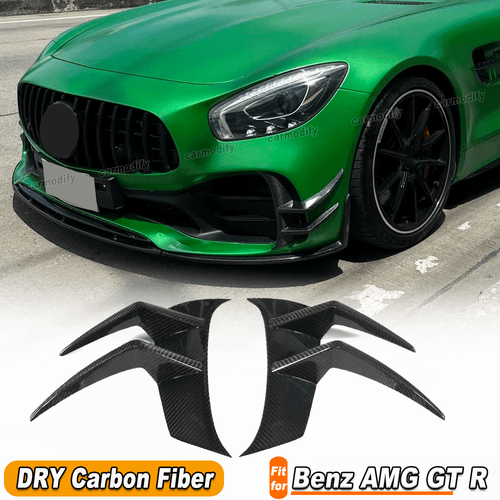 Für Mercedes Benz AMG GT R 16-19 Carbon Front Splitters Flaps Stoßstangen Canard - Bild 1 von 11