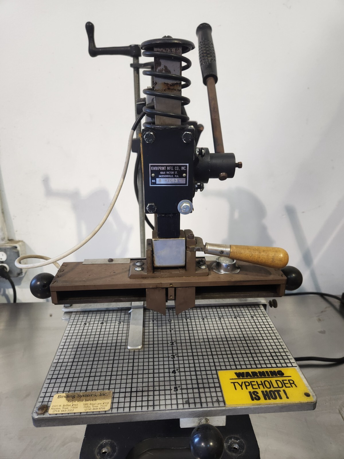 Kwikprint Hot Stamping Machine Model 86 Set of letters included eBay