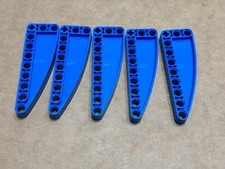 LEGO Parts - Blue Technic, L-Shape Quarter Ellipse Thick 3 x 9 - No 3916 - QTY 5
