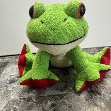 K M Wild Republic RED GREEN POISON DART FROG PLUSH STUFFED ANIMAL 8 Rare 2003