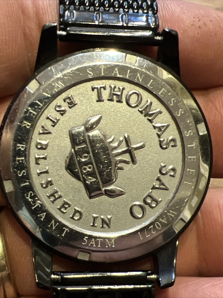 Thomas Sabo WA0271 BLACK MESH BAND ROSE GOLD PERFECT NEW ENERGIZER BATTERY - Image 3 of 4