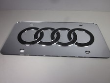 Audi Acrlic Mirror License Plate Auto Tag Nice