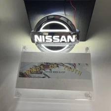 for Nissan 5D LED Emblem 117x100mm 3 colours Car Exterior Parts 4.61 ×3.94 in