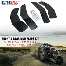Front & Rear Fender Flares Mud Flaps For 2020+ Polaris RZR PRO XP/PRO R/Turbo R