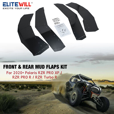 Front & Rear Fender Flares Mud Flaps For 2020+ Polaris RZR PRO XP