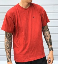 Vintage NIKE Jordan Tee Shirt Made in USA 90s Size Large Small Logo Embroidery