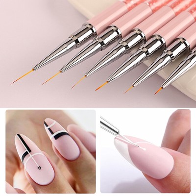 5 Nail Art Pinsel Für Gel-Nägel – Feine Linien, Stippling Und Muster (7-25 Mm)