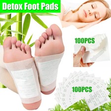 100 SET Foot Detox Pads Pain Relief Detoxify Toxins Patch Organic Herbal Care US