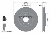 Textar 2X Bremsscheiben Vorne BelüFtet Beschichtet FüR Nissan Qashqai +2 I J10