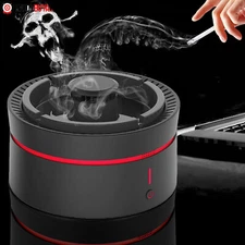 Odor Eliminator Smokeless Ashtray World Best Smoke Cigarette Smoke Grabber Black