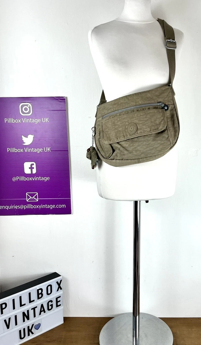 Kipling Syro Crossbody Bag Khaki with Monkey Shoulder Bag Utility