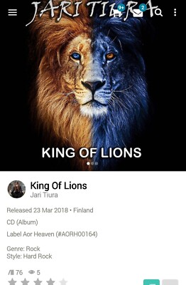 Jari Tiura (MSG Schenker) ~ King of Lions Melodic Rock CD 2018 Hi-Tech AOR Metal