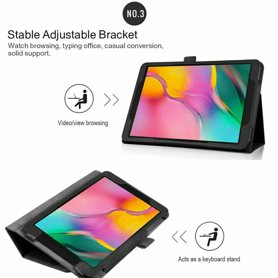 For Samsung Galaxy Tab A 10.1 2019 SM-T510 T515 Smart Leather Stand Cover Case - Image 4 of 4
