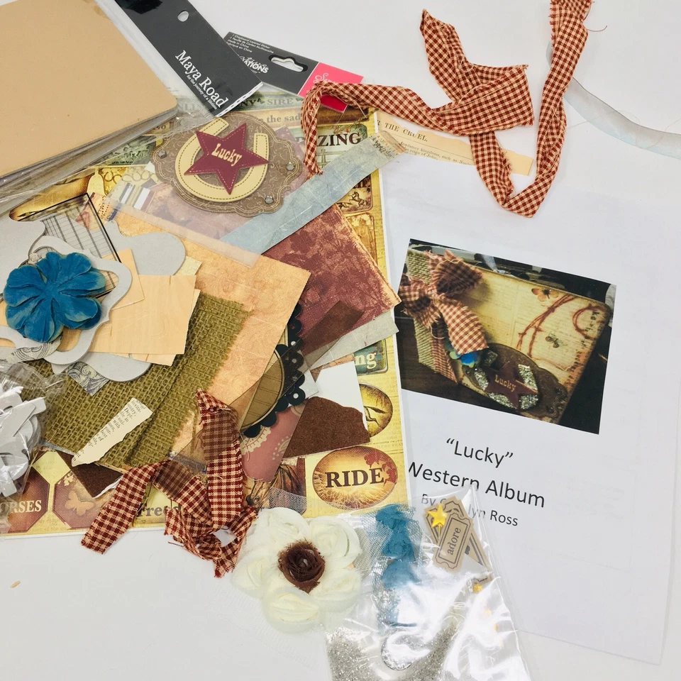 Western Scrapbook Album Kit 6x6 Pre-Designed Spiral Memory Book Unique -Handmade - Image 2 of 3