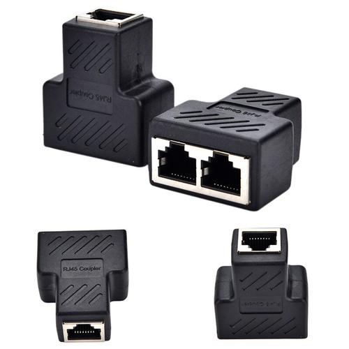 1 To 2 Ways RJ45 LAN Ethernet Network Cable Female Splitter Connector Adapter JI - Afbeelding 7 van 12