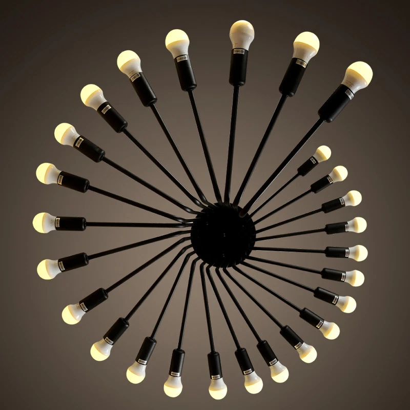 Retro Chandelier Lighting Hotel Pendant Light Bar Stair Lamp Shop Ceiling Lights - Image 3 of 4