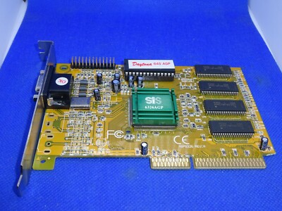 DAYTONA SIS 6326AGP 8MB OF EDO DRAM AGP 2x RETRO GRAFIKKARTE VGA  #GK4708