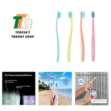 Travel-Ready Rainbow Toothbrush Set - Dentist-Designed with Ultra-Soft Bristles