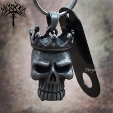 Gothic Mens Biker Skull Motorcycle Biker Bell Hanger Biker & FREE Bell Hanger