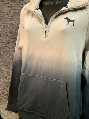 PINK VICTORIA'S SECRET Cool and Comfy Grey Dip Dye Ombré Seamless Leggings EUC