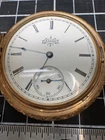 1818 Elgin Gold Plated Antique Pocket Watch Great Condition #20311239