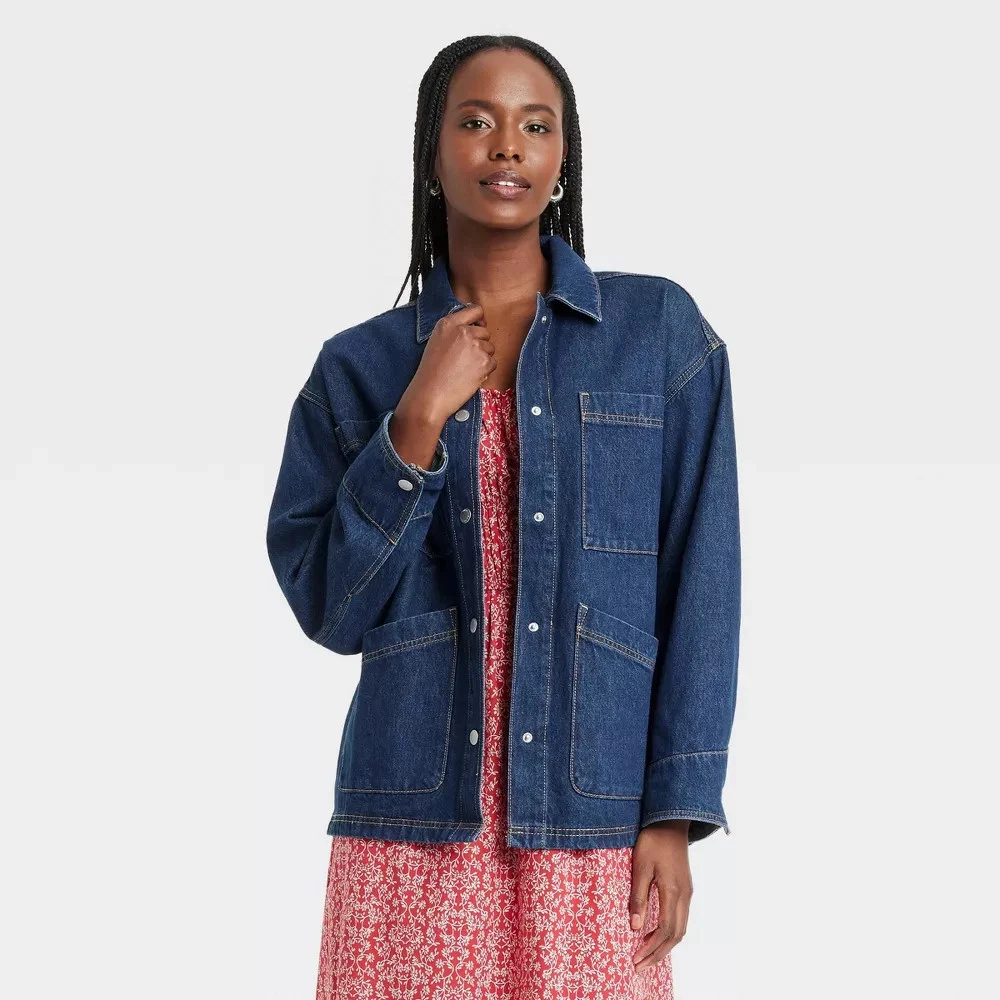 Women's Denim Chore Coat - Universal Thread
