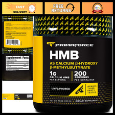 HMB Powder 200g Unflavored - Muscle Growth Support, 1g Per Serving, Fitness Supp