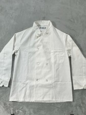 White Chef's Coat Jacket Artex Long Sleeve Restaurant Double Button 40 Reg