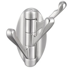 Brushed Nickel Bathroom Towel Hook, Solid Metal Robe Holder 3 Swivel Foldable...