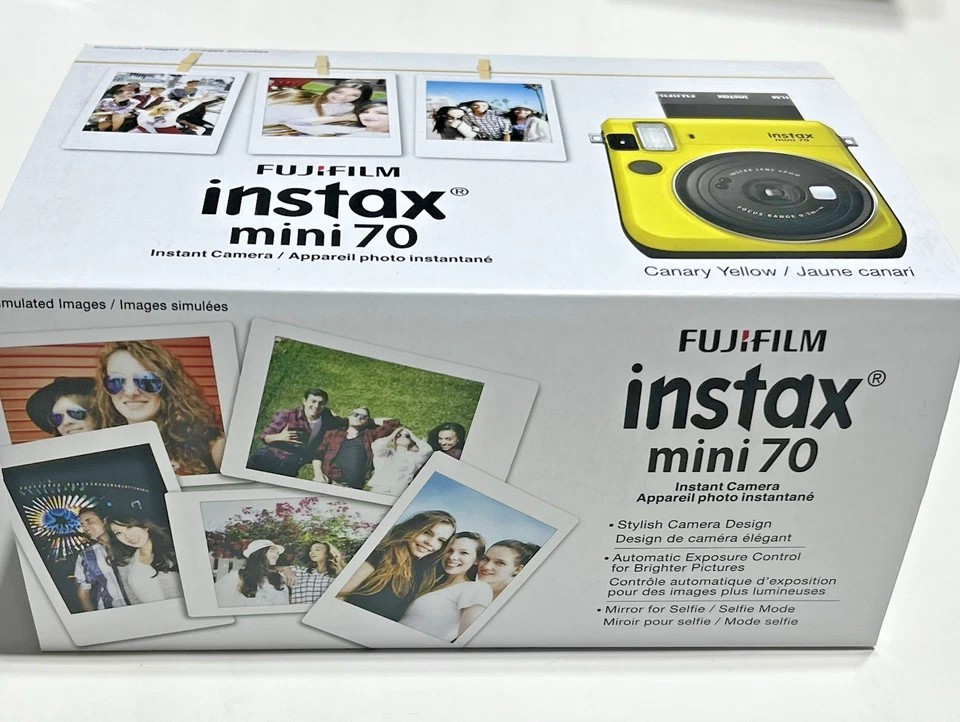 Cámara Instantánea FujiFilm Instax Mini 70 Amarillo Canario Nueva en Caja Foto 4 de 4