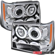 Fit 1993-1996 Jeep Grand Cherokee Led Halo Projector Headlights Lamps Leftright
