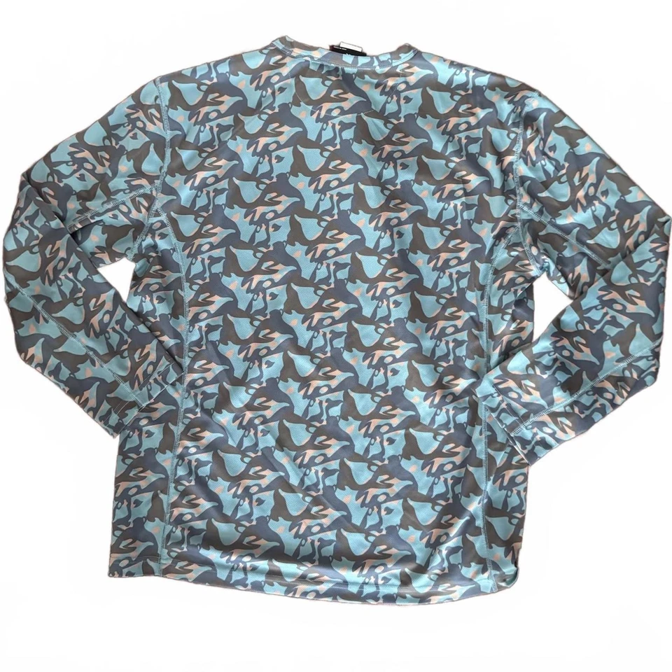 Camiseta Grundens Camuflada Para Hombre XL Pesca Caza Campamento Gris/Verde/Marrón Manga Larga Foto 2 de 4