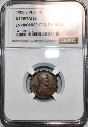 NGC Extra Fine 1909-S VDB Lincoln Cent, Attractive, Chocolate-Brown, Key-Date!