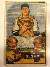 1951 Bowman - Del Crandall #20 Baseball Card Boston Braves