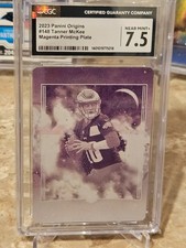 2023 Panini Origins #148 Tanner McKee Magenta Printing Plate 1/1 Rookie CGC 7.5