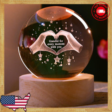Valentine  s Day Crystal Heart LED Light Gift Romantic Love Keepsake for Her.....