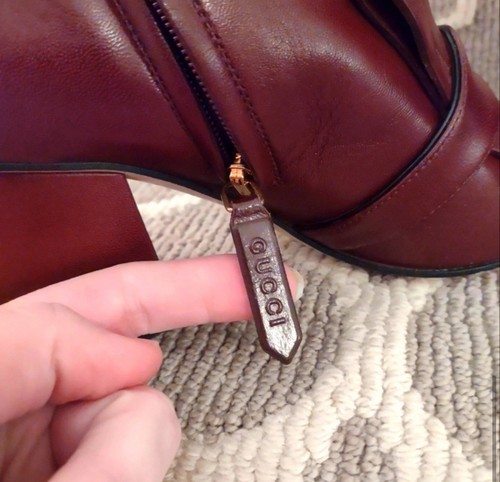 GUCCI GG Marmont Kiltie Fringe 75mm in Red Leather Booties 36.5 $1,250 - Picture 10 of 13