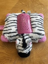 Pillow Pets Dream Lites Zebra Pink Star Projector Plush Tested Works