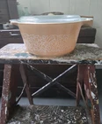 Vintage Corning Pyrex "Woodland" 474B Tan Casserole Dish - 1.5 Quart