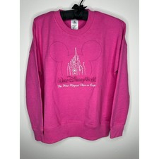 Disney Parks Walt Disney World Cinderella Castle Collection Pink Sweatshirt