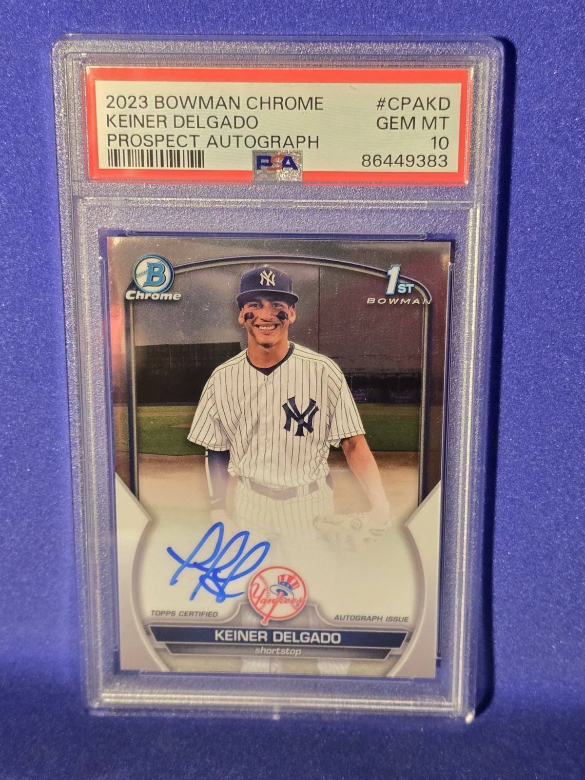 2023 Bowman Chrome Keiner Delgado auto PSA 10 #CPAKD